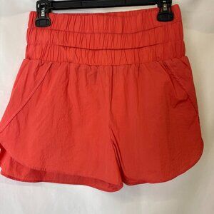 Athletic Nylon Shorts in Papaya